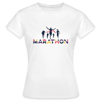 Marathon - T-shirt Femme - blanc - Devant - AI Model Female 172 dark (172cm)