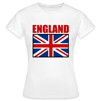 England - Women's T-Shirt - white - Front - AI Model Female 172 dark (172cm)