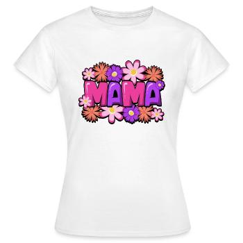 Maman Fleurs Fête des Mères - T-shirt Femme - blanc - Devant - AI Model Female 172 dark (172cm)
