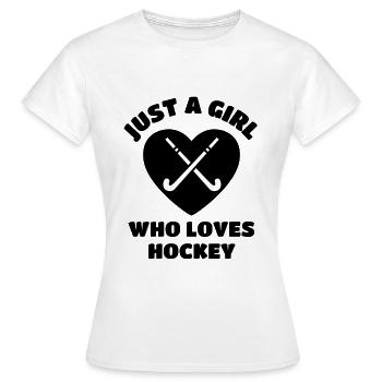 Juste une fille qui aime le hockey. - T-shirt Femme - blanc - Devant - AI Model Female 172 dark (172cm)