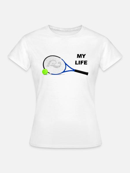 Tennisschlaeger - Frauen T-Shirt - Weiß