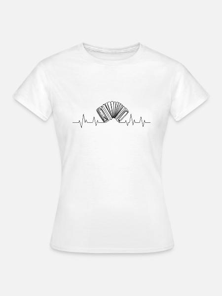 accordeon - Vrouwen T-shirt - wit