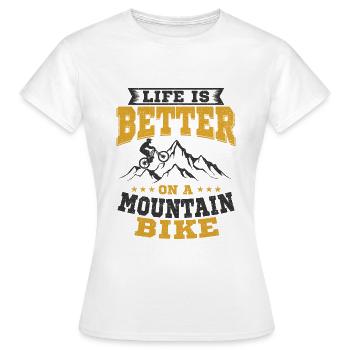 vélo de montagne - T-shirt Femme - blanc - Devant - AI Model Female 172 dark (172cm)