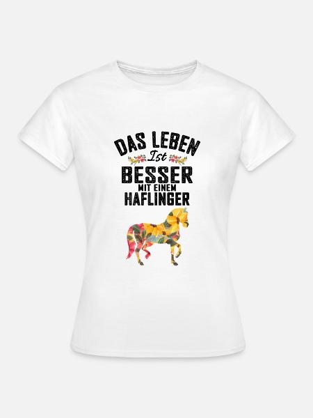 Haflinger Pferd - Frauen T-Shirt - Weiß