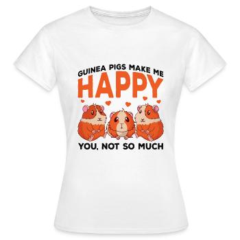 Cochon d'Inde - T-shirt Femme - blanc - Devant - AI Model Female 172 dark (172cm)