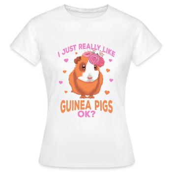 Cochon d'Inde - T-shirt Femme - blanc - Devant - AI Model Female 172 dark (172cm)