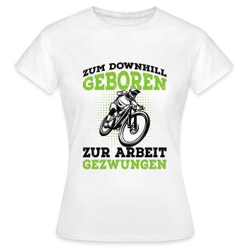 Downhill - Frauen T-Shirt - Weiß - Vorne - AI Model Female 172 dark (172cm)