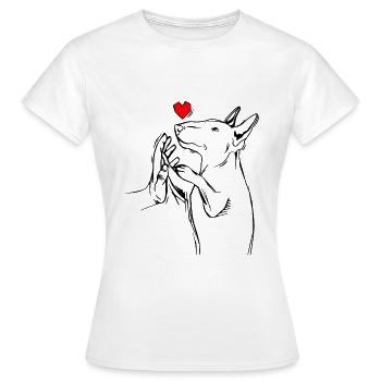 Bull terrier - T-shirt Femme - blanc - Devant - AI Model Female 172 dark (172cm)