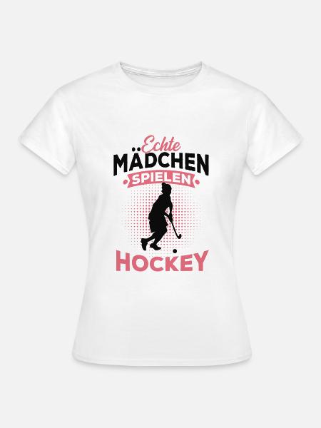 Hockey Mädchen - Frauen T-Shirt - Weiß
