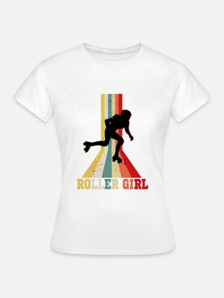 Rollschuhe - Frauen T-Shirt - Weiß