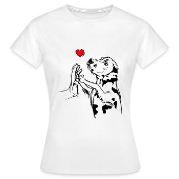 Dalmatiner Liebe Frauchen Hunde - Frauen T-Shirt - Weiß - Vorne - AI Model Female 172 dark (172cm)