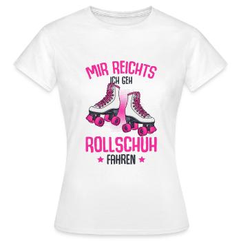 Rollschuhe - Frauen T-Shirt - Weiß - Vorne - AI Model Female 172 dark (172cm)