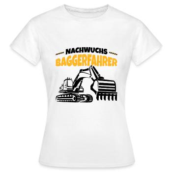 Bagger - Frauen T-Shirt - Weiß - Vorne - AI Model Female 172 dark (172cm)