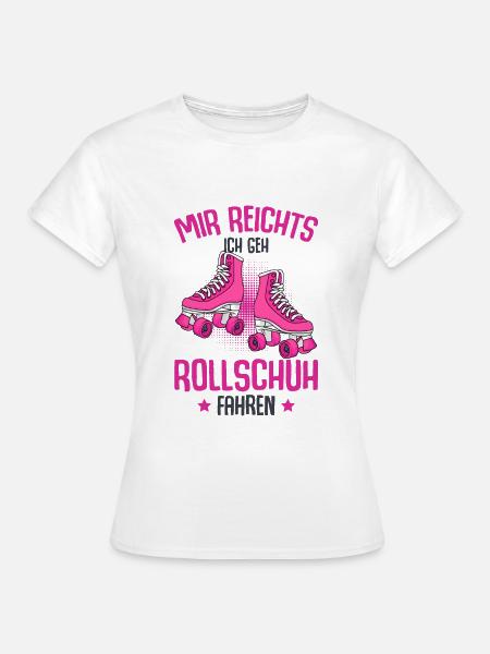 Rollschuhe - Frauen T-Shirt - Weiß