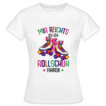 Rollschuhe - Frauen T-Shirt - Weiß - Vorne - AI Model Female 172 dark (172cm)
