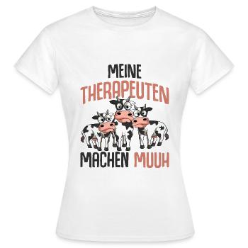 Kuh - Frauen T-Shirt - Weiß - Vorne - AI Model Female 172 dark (172cm)