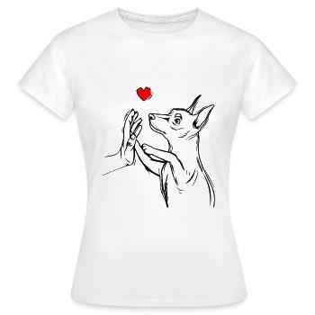 Pinscher nain - T-shirt Femme - blanc - Devant - AI Model Female 172 dark (172cm)