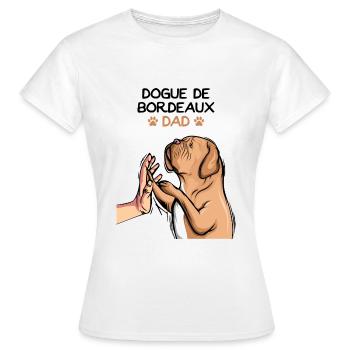 Dogue de Bordeaux Dogue Chiens - T-shirt Femme - blanc - Devant - AI Model Female 172 dark (172cm)