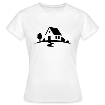 Haus - Frauen T-Shirt - Weiß - Vorne - AI Model Female 172 dark (172cm)