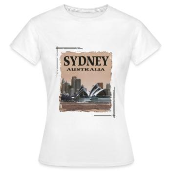 Sydney - Frauen T-Shirt - Weiß - Vorne - AI Model Female 172 dark (172cm)