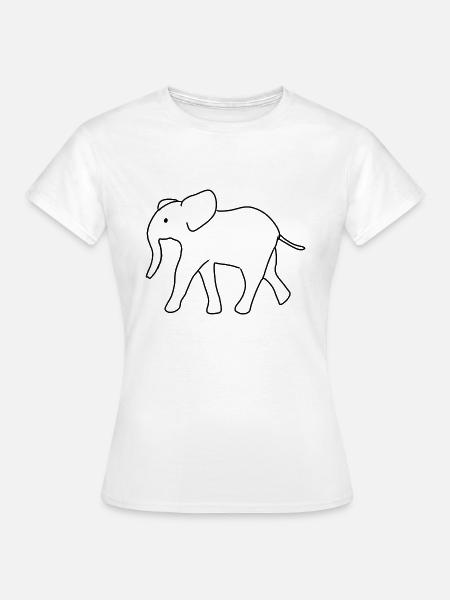 Elefant Symbol Tier Tiere - Frauen T-Shirt - Weiß