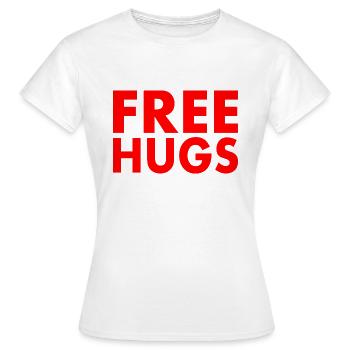 Free hugs - Women's T-Shirt - white - Front - AI Model Female 172 dark (172cm)