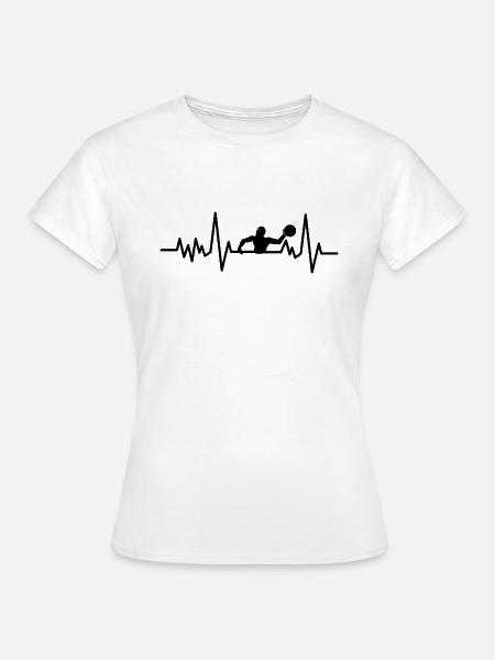 Wasserball Heartbeat Wasserball - Frauen T-Shirt - Weiß