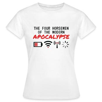 The Four Horsemen Of The Modern Apocalypse - Women's T-Shirt - white - Front - AI Model Female 172 dark (172cm)