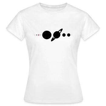 Sonnensystem* - Frauen T-Shirt - Weiß - Vorne - AI Model Female 172 dark (172cm)