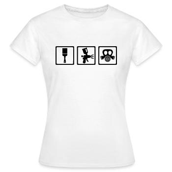Lackierer - Frauen T-Shirt - Weiß - Vorne - AI Model Female 172 dark (172cm)