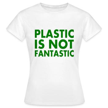 Plastic is not fantastic - Women's T-Shirt - white - Front - AI Model Female 172 dark (172cm)