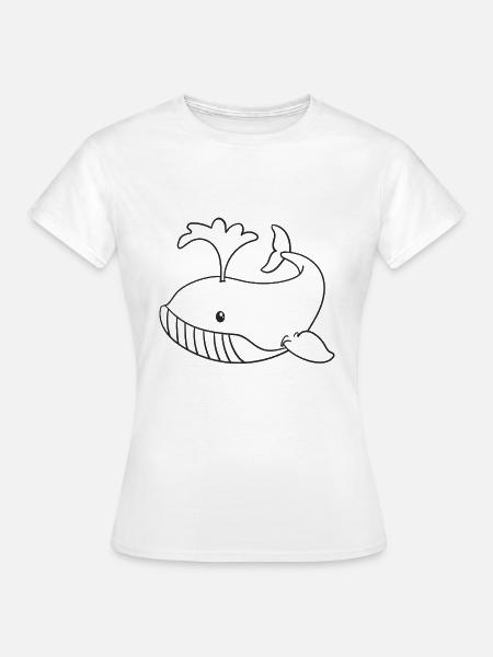 Wal, Wale, Geschenk, Geschenkidee - Frauen T-Shirt - Weiß