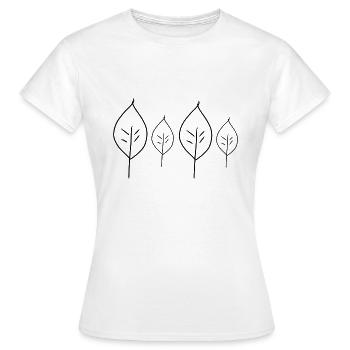 Blätter Blatt pflanzen symbol - Frauen T-Shirt - Weiß - Vorne - AI Model Female 172 dark (172cm)