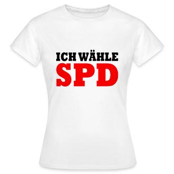 Ich wähle spd - Frauen T-Shirt - Weiß - Vorne - AI Model Female 172 dark (172cm)