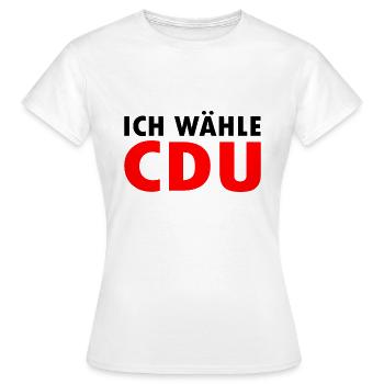 Ich wähle cdu - Frauen T-Shirt - Weiß - Vorne - AI Model Female 172 dark (172cm)