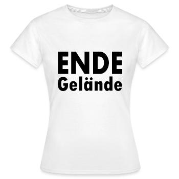 Ende gelände - Frauen T-Shirt - Weiß - Vorne - AI Model Female 172 dark (172cm)