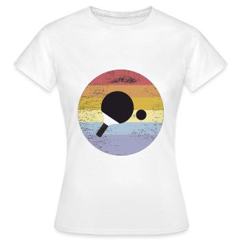 Tischtennis vintage - Frauen T-Shirt - Weiß - Vorne - AI Model Female 172 dark (172cm)