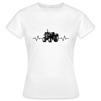 Herzschlag Traktor Farmer Farmer - Frauen T-Shirt - Weiß - Vorne - AI Model Female 172 dark (172cm)