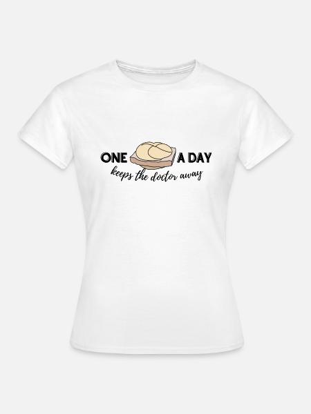 One Leberkassemmel a day keeps the doctor away - Frauen T-Shirt - Weiß