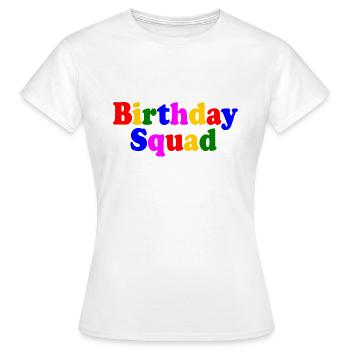 Birthday squad - T-shirt Femme - blanc - Devant - AI Model Female 172 dark (172cm)