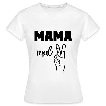 Mama Mal Zwei - Frauen T-Shirt - Weiß - Vorne - AI Model Female 172 dark (172cm)