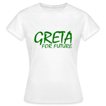 Greta - Frauen T-Shirt - Weiß - Vorne - AI Model Female 172 dark (172cm)