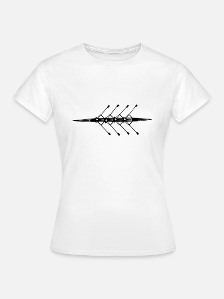 Rowing, rowing boat, foursome - two-tone - Women's T-Shirt - white