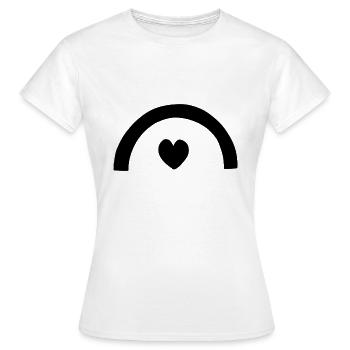 herz bogen form symbol formen - Frauen T-Shirt - Weiß - Vorne - AI Model Female 172 dark (172cm)