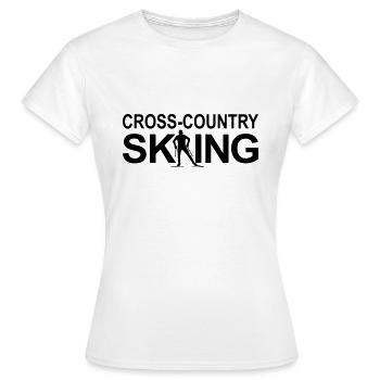 Ski de fond, Ski de fond - T-shirt Femme - blanc - Devant - AI Model Female 172 dark (172cm)