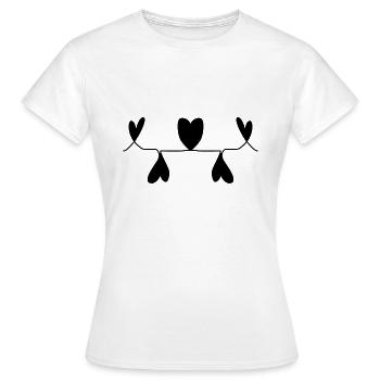Herzen Linie Liebe Herz - Frauen T-Shirt - Weiß - Vorne - AI Model Female 172 dark (172cm)