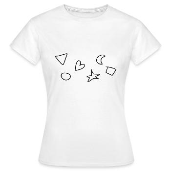 Symbole Formen Form Herz - Frauen T-Shirt - Weiß - Vorne - AI Model Female 172 dark (172cm)