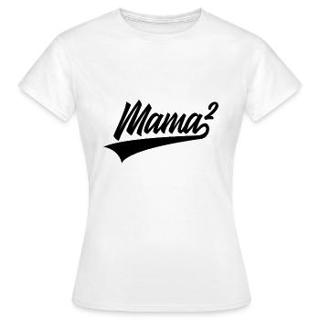 ZWEIFACHE MAMA HOCH 2 KINDER - Frauen T-Shirt - Weiß - Vorne - AI Model Female 172 dark (172cm)
