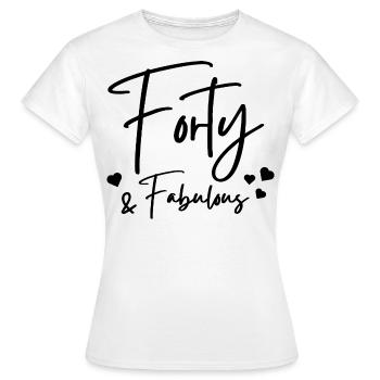 Quarante fabuleux - T-shirt Femme - blanc - Devant - AI Model Female 172 dark (172cm)