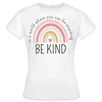 BE KIND - Women's T-Shirt - white - Front - AI Model Female 172 dark (172cm)